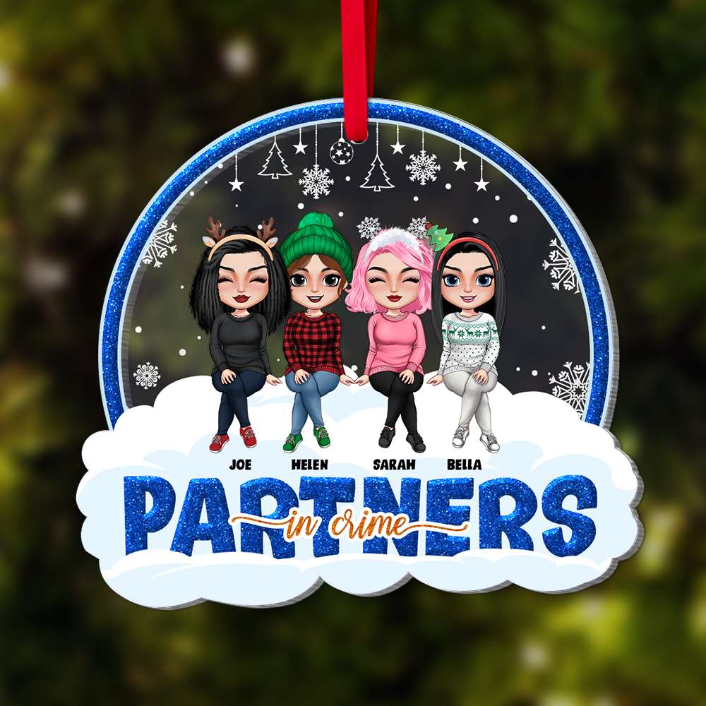 Partners In Crime Personalized Ornament, Gift For Friends - Ornament - GoDuckee