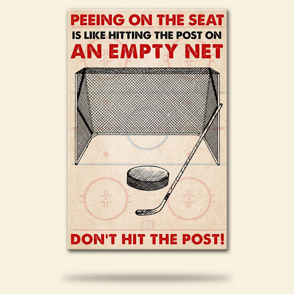 Ice Hockey Poster - Don't Hit The Post - Poster & Canvas - GoDuckee