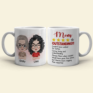 Mom Outstanding Couldn't Have Wished For Better, Personalized Mug, Mother's Day Gift, Gift For Mom - Coffee Mug - GoDuckee