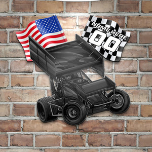 Personalized Dirt Track Racing Metal Sign PW-MTS-3BHHI260422 - Metal Wall Art - GoDuckee