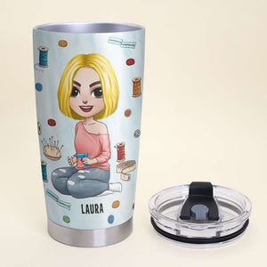 Classy Crafty & Hella Sassy, Personalized Tumbler, Gift for Crafty Girls - Tumbler Cup - GoDuckee