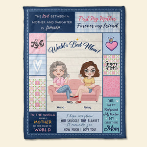 World's Best Mom - Personalized Blanket - Mother's Day Blanket - Mother's Day Gift - Gift For Mom - Blanket - GoDuckee