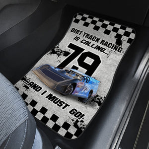 Dirt Track Racing Is Calling And I Must Go There Personalized Dirt Track Racing Car Mats, Gift For Racer - Doormat - GoDuckee