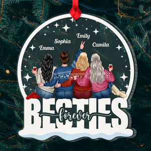 Besties Forever,Personalized Acrylic Ornament, Christmas Gift For Besties - Ornament - GoDuckee