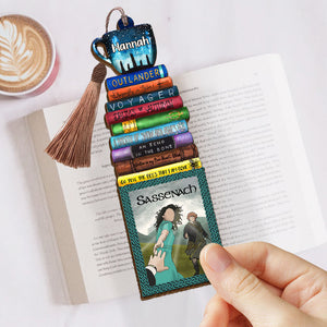 Personalized Outlander Book Bookmark Gift For Book Lovers, Book Stack Pattern - Bookmarks - GoDuckee