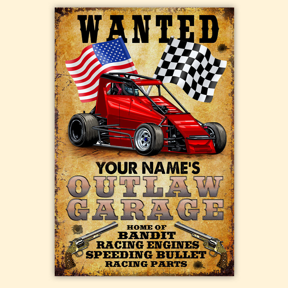 Home Of Bandit Racing Engines Personalized Dirt Track Racing Metal Sign Gift For Racing Lovers - Metal Wall Art - GoDuckee