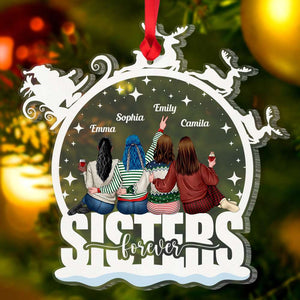 Sister Forever,Personalized Acrylic Ornament, Christmas Gift For Sisters - Ornament - GoDuckee