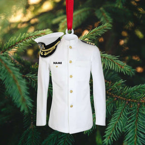 Navy Uniform - Personalized Christmas Ornament - Ornament - GoDuckee