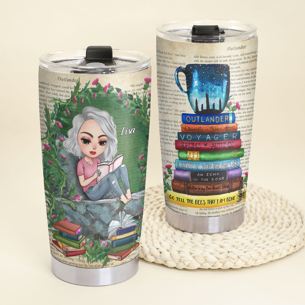 Outlander Book Titles - Personalized Reading Book Tumbler Cup - Gift For Book Lovers - Tumbler Cup - GoDuckee