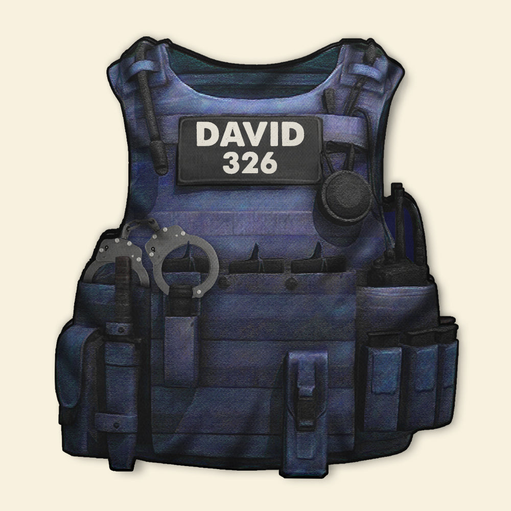 Police Bulletproof Vest - Personalized Pillow - Gift for Police - Pillow - GoDuckee