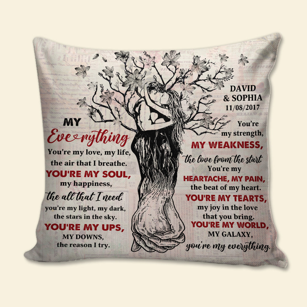 You're My World My Galaxy You're My Everything - Personalized Couple Pillow - Gift For Couple - Pillow - GoDuckee