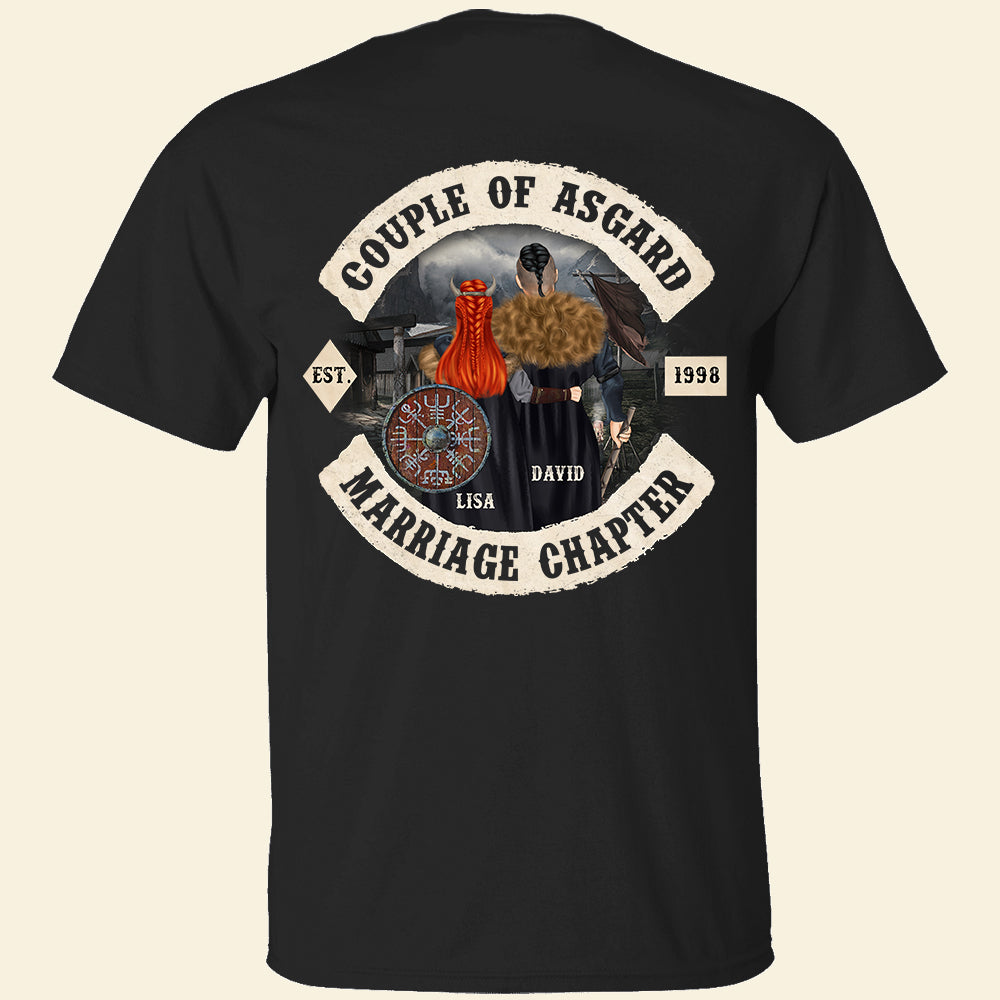 Viking Couple Marriage Chapter - Personalized Shirt - Gift for Couple - Couple Shoulder to Shoulder - Shirts - GoDuckee