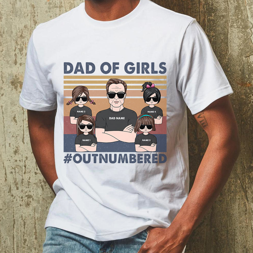 Girl Dad, Gift For Dad, Personalized Shirt, Daughter And Dad Shirt, Fa -  GoDuckee
