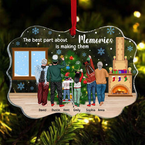 Personalized Family Christmas Acrylic Ornament, The Best Part About Memories Is Making Them - Ornament - GoDuckee