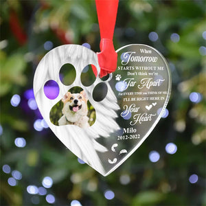 I'll Be Right Here In Your Heart Personalized Heaven Dog Ornament, Gift For Dog Lovers - Ornament - GoDuckee
