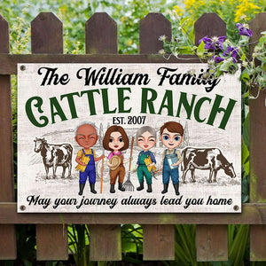 Cattle Ranch May Your Journey Always Lead You Home - Personalized Metal Art - Gifts for Farmers - Metal Wall Art - GoDuckee