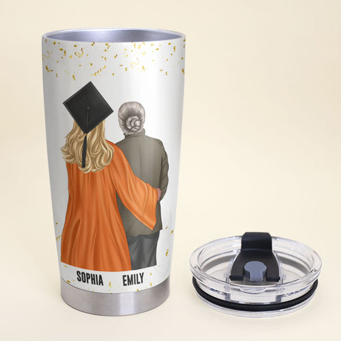 Personalized Graduate Tumbler Cup - A Mom Who Believes In Her First - Gifts For Mom - Tumbler Cup - GoDuckee