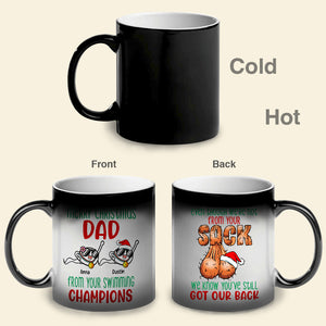 Even Though We're Not From Your Sack, We Know You've Still Got Our Back,Personalized Magic Mug, Christmas Gift - Magic Mug - GoDuckee