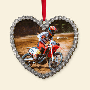 Custom Motocross Photo Ornament, Christmas Tree Decor - Ornament - GoDuckee