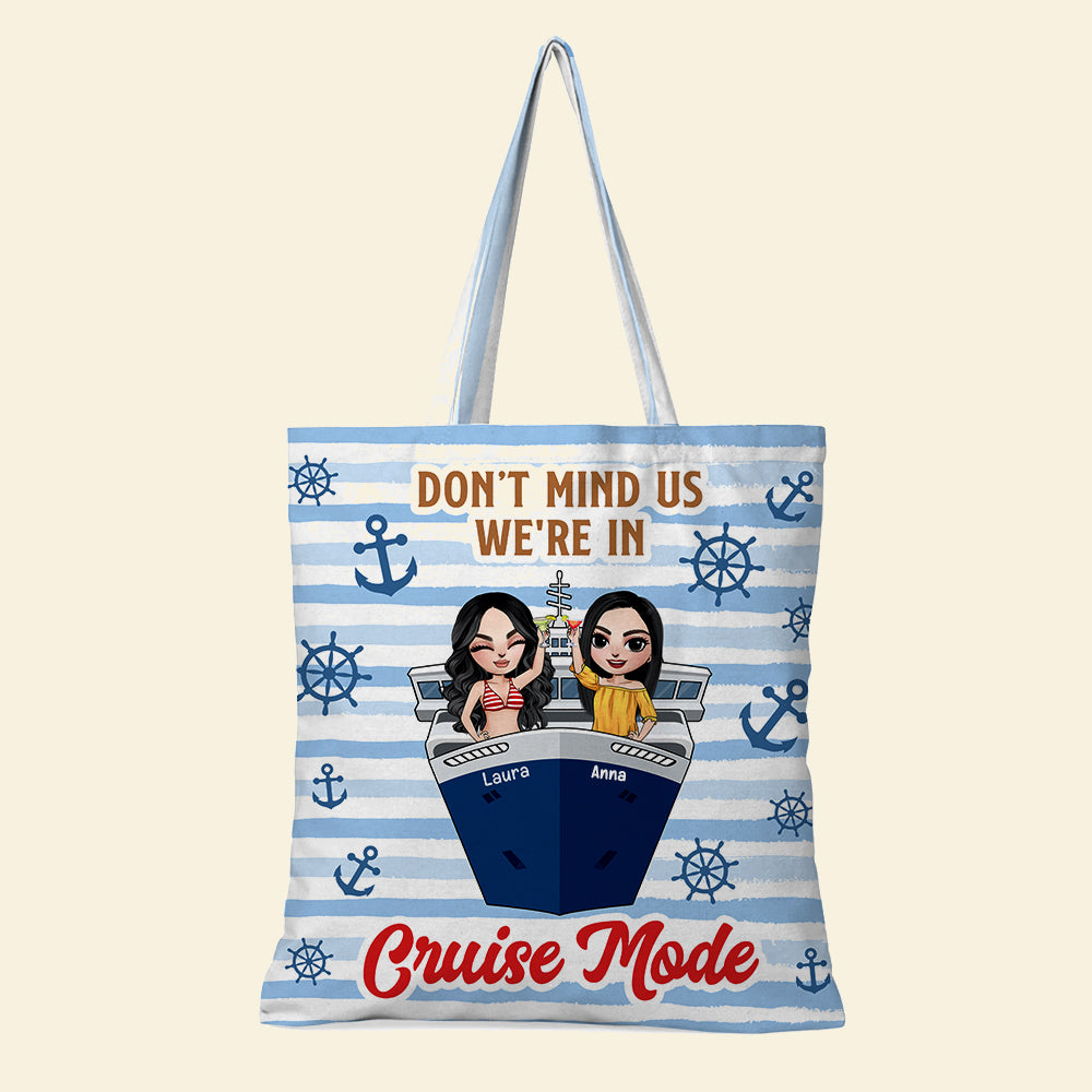 Cruising Don't Mind Us We're In - Personalized Tote Bag - Gift For Cruising  Lovers