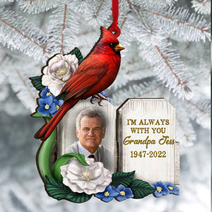 I'm Always With You Personalized Heaven Cardinal Ornament, Christmas Tree Decor - Ornament - GoDuckee