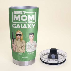 Personalized Best Galaxy Mom Tumbler, Mom Kid, Fighting Mode - Tumbler Cup - GoDuckee