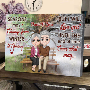Seasons May Change From Winter To Spring Personalized Couple Canvas Print, Gift For Couple - Poster & Canvas - GoDuckee