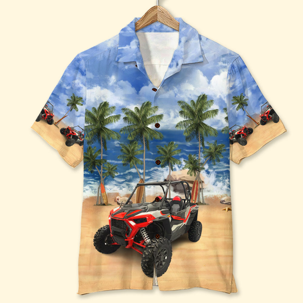 Custom UTV SxS Hawaiian Shirt, Aloha Shirt, Beach Pattern, Gift For UTV lovers - Hawaiian Shirts - GoDuckee