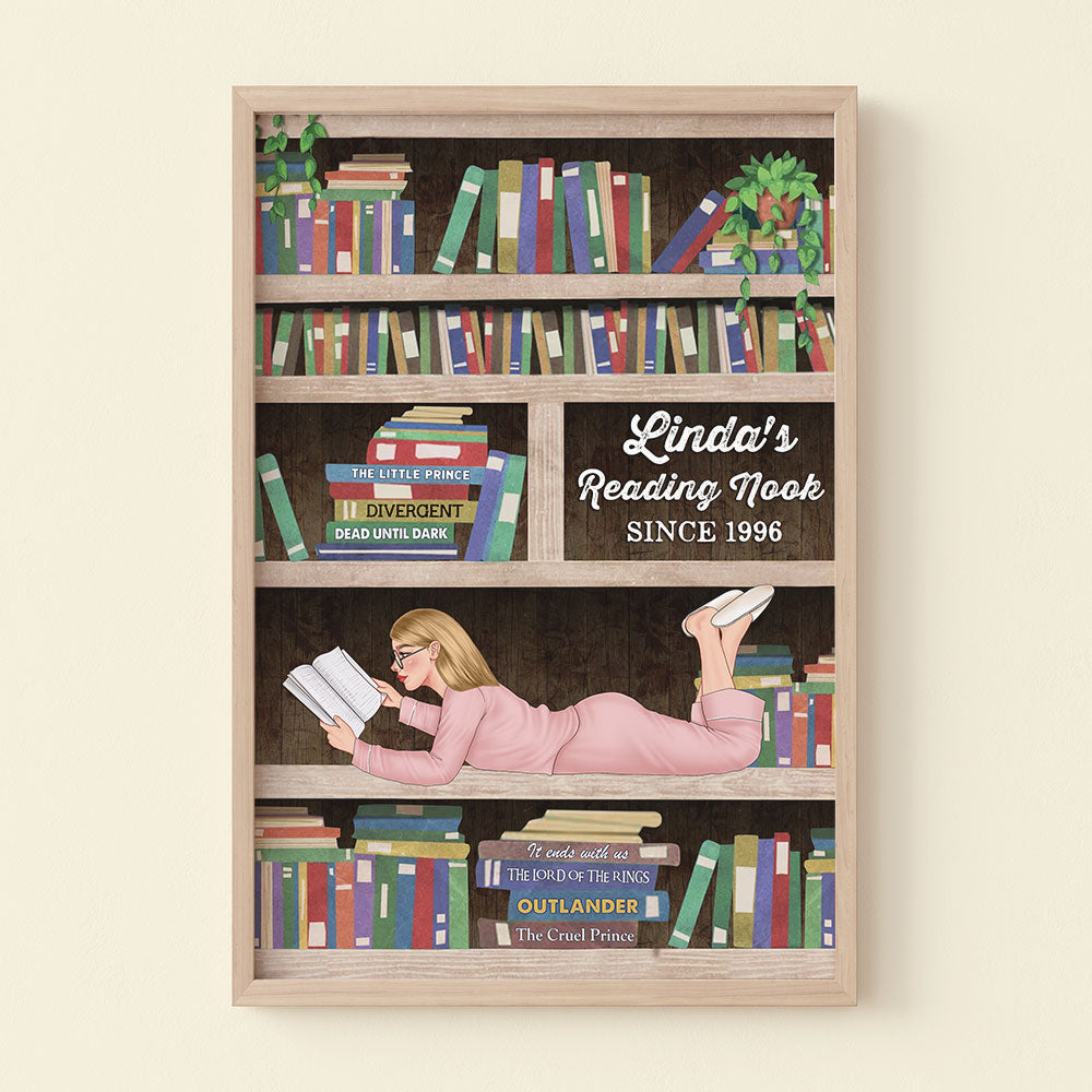 Custom Book Titles Canvas Print, Gift For Reading Book Lovers - Poster & Canvas - GoDuckee