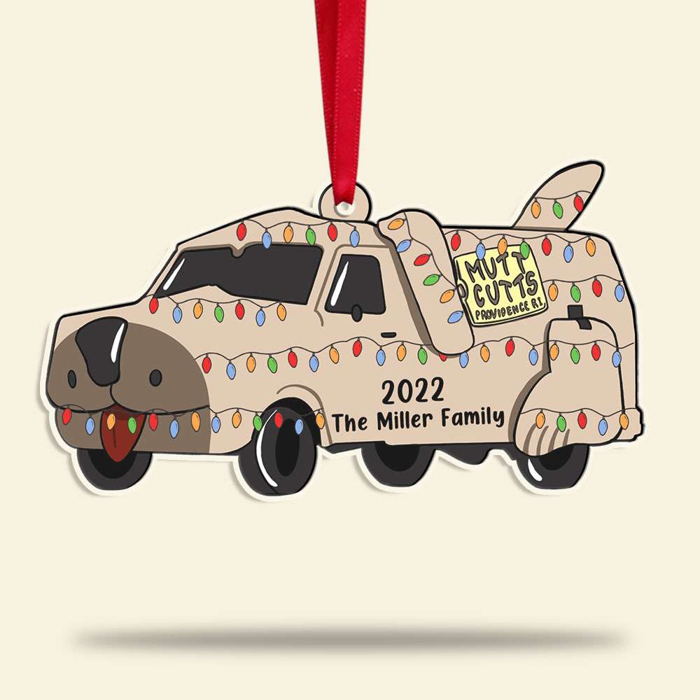 Personalized Van Shape Ornament, Christmas Tree Decor - Ornament - GoDuckee