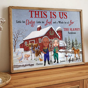 Farmer Life This Is Us Crazy, Loud & Love Personalized Canvas Print - Poster & Canvas - GoDuckee