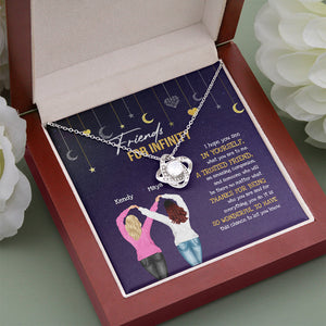 Friends For Infinity - Personalized Message Card Jewelry Necklace - Jewelry - GoDuckee