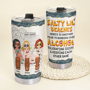 Salty Lil' Beaches, Personalized Summer Friend Tumbler, Gift For Friends - Tumbler Cup - GoDuckee