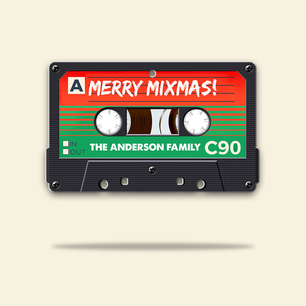 Cassette Merry Mixmas - Personalized Christmas Ornament - Ornament - GoDuckee