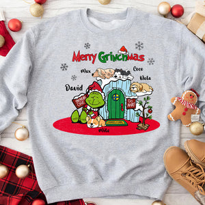 Personalized Christmas Dog Shirt - Merry Grinchmas - Gift For Dog Lovers - Shirts - GoDuckee