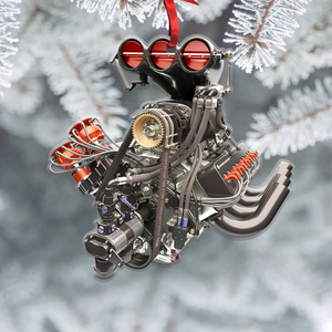 Drag Racing Hot Rod V8 Engine, Custom Drag Racing Ornament, Christmas Gift For Racing Lovers - Ornament - GoDuckee