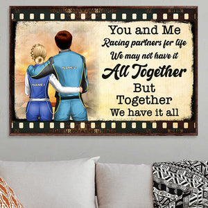 Personalized Racing Couple Poster - You and Me, Together We Have It - Film Frame - Poster & Canvas - GoDuckee