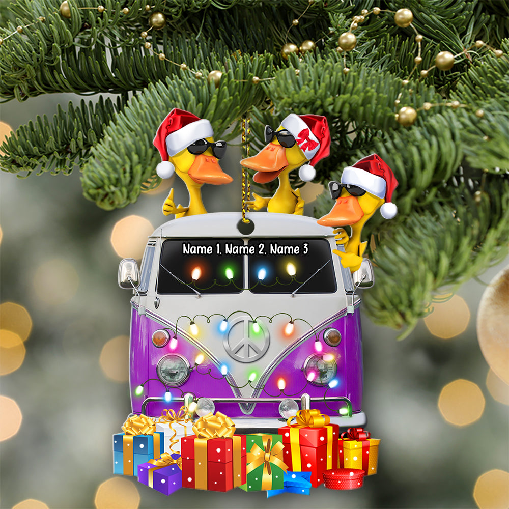 Christmas Gift For Camping Lover - Personalized Duck Christmas Ornament - Ornament - GoDuckee