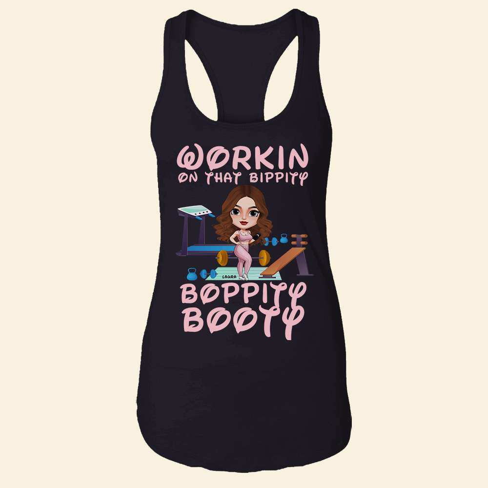 Working On That Booty, Personalized Shirt for Gym Lovers - Shirts - GoDuckee