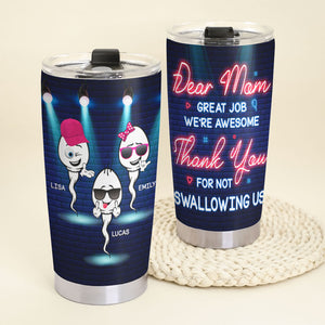 Dear Mom Great Job We're Awesome - Personalized Mother's Day Tumbler - Gift For Mom - Tumbler Cup - GoDuckee