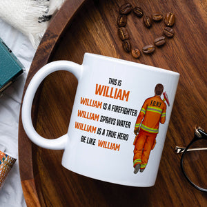 Firefighter Sprays Water True Hero Personalized Mug - Coffee Mug - GoDuckee