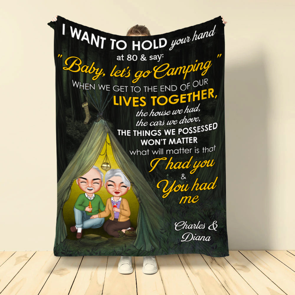 Baby Let's Go Camping, Personalized Blanket, Gift For Camping Couple - Blanket - GoDuckee