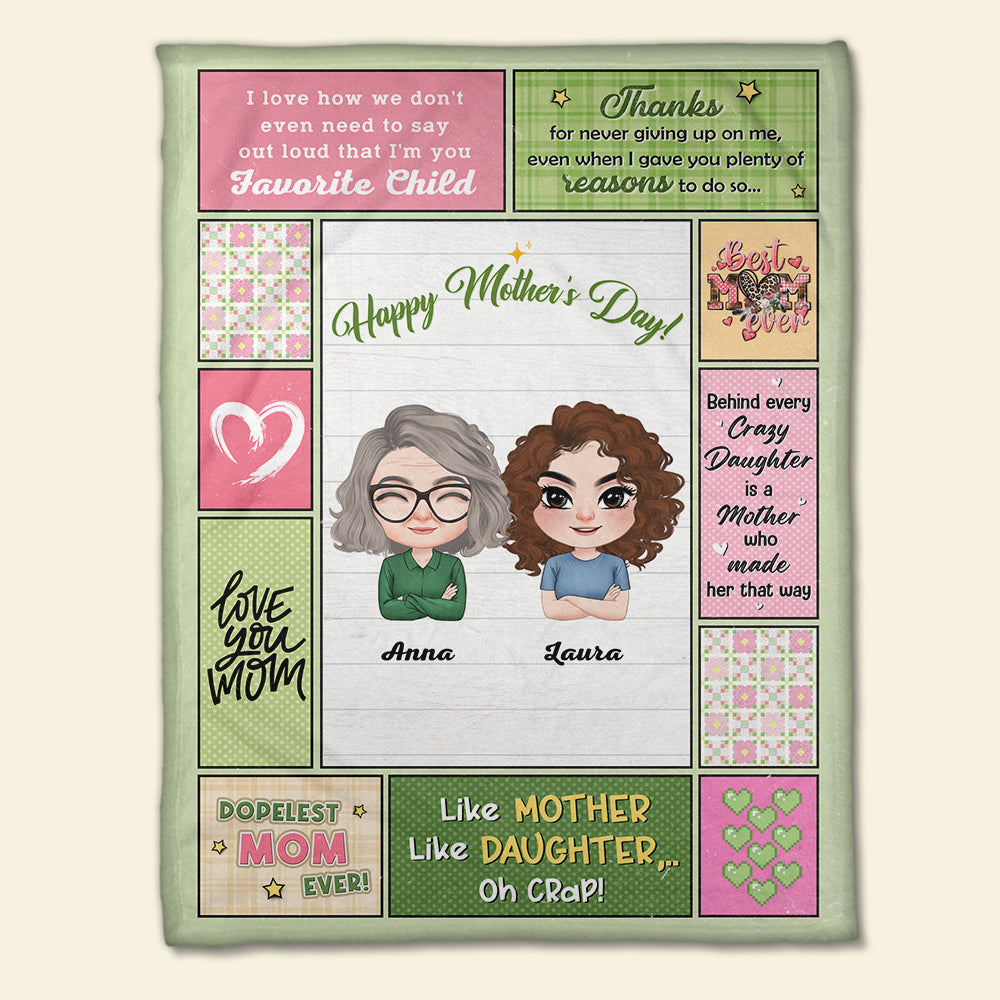 I Love You Mom, Personalized Blanket, Love Mom, Gift For Mom - GoDuckee