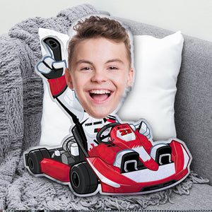 Kart Racing Custom Shape Pillow - Pillow - GoDuckee
