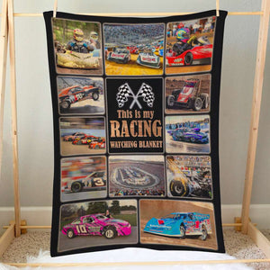 This Is My Racing Watching Blanket, Custom Photo Gift For Racer, Racing Fans & Family - Blanket - GoDuckee