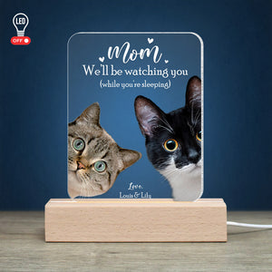 Mom, We'll Be Watching You While You're Sleeping - Custom Led Light - Mother's Day Led Light - Mother's Day Gift - Gift For Mom - Led Night Light - GoDuckee