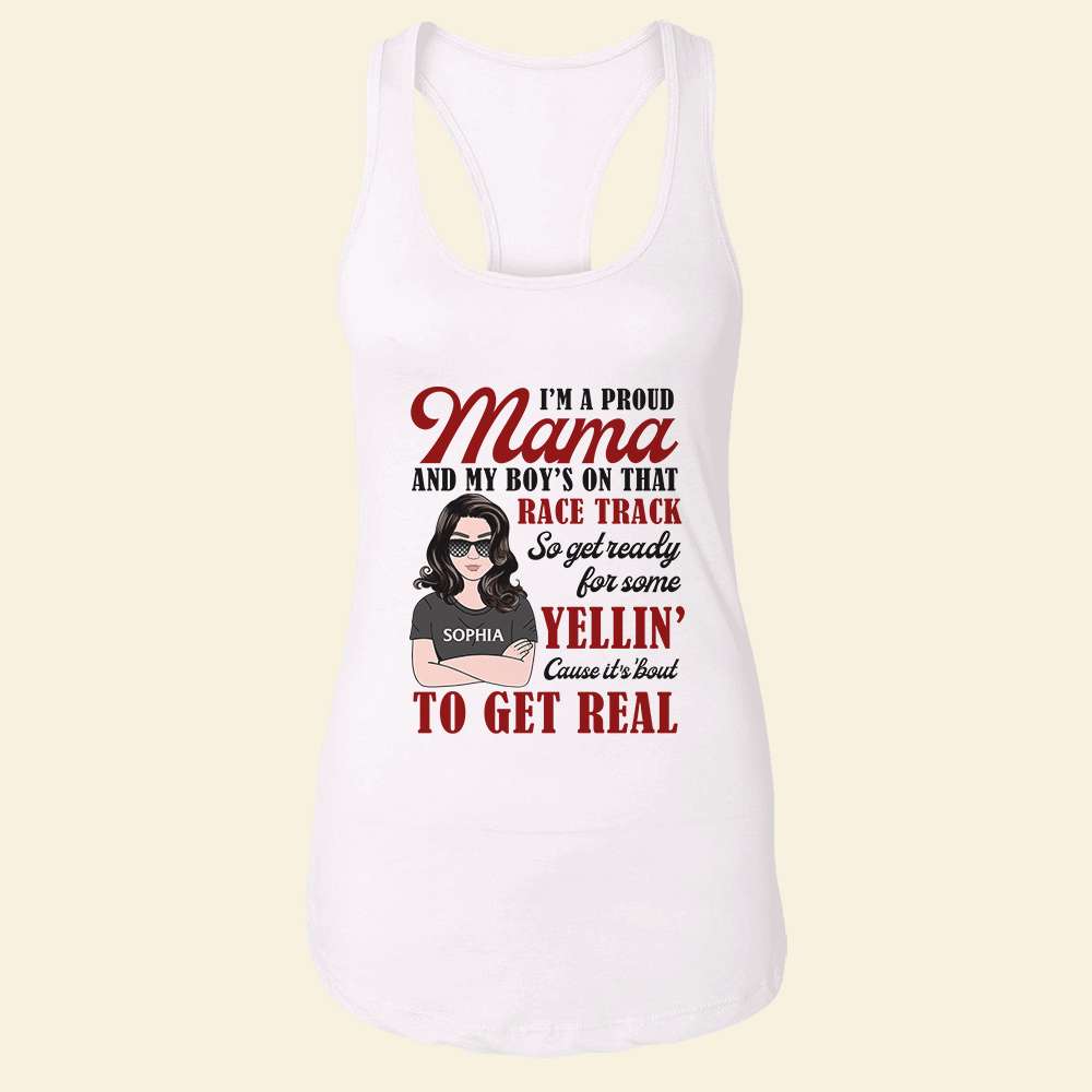 Get Ready for Some Yellin' Cause It's 'Bout To Get Real, Personalized Shirt for Racing Family Members - Shirts - GoDuckee