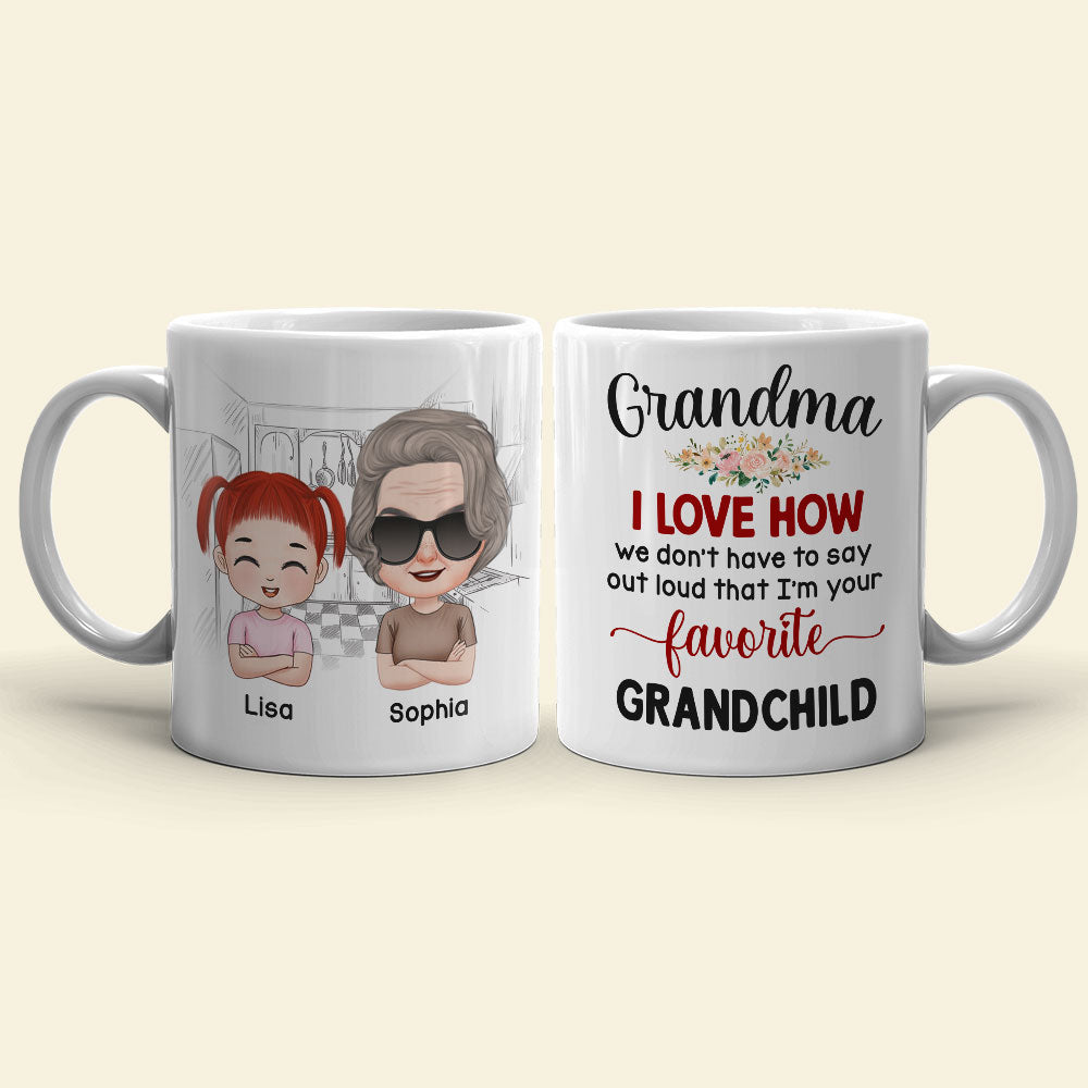 I'm Your Favorite Grandchild Personalized Mug, Gift For Grandma, Gift For Grandpa, Mother's Day Gift - Coffee Mug - GoDuckee