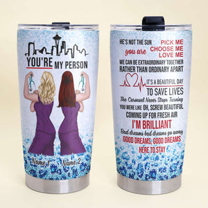 Personalized Nurse Strong Tumbler - Bestie Friends You Are My Person Fol9-Vd1 - Tumbler Cup - GoDuckee