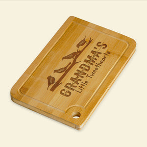 Grandma's Little Tweethearts, Personalized Engraved Cutting Board, Gift For Grandma, Grandma's Little Cute Birds Cutting Board, Mother's Day Gift - Home Decor - GoDuckee